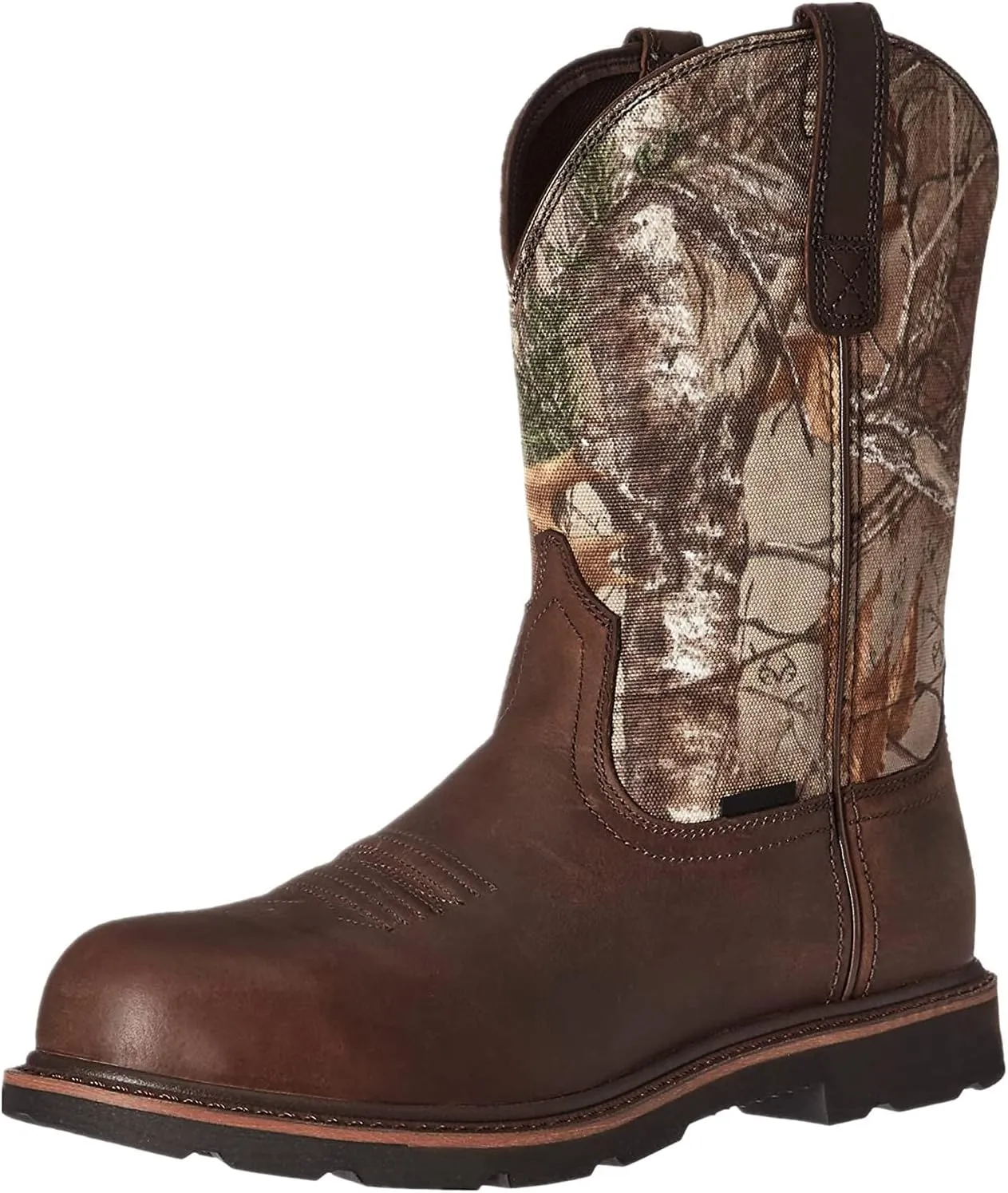 Western Cowboy Boots Mens Brown Cowboy Boots Square Toe Shoes Fall Boots Leather Country Work Boot