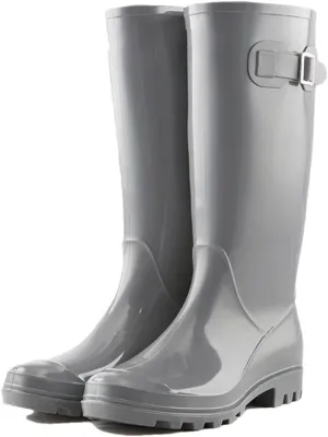Women Ankle Rain Boots Jelly Rain Wedge Rain solid Color Waterproof Rubber Boots