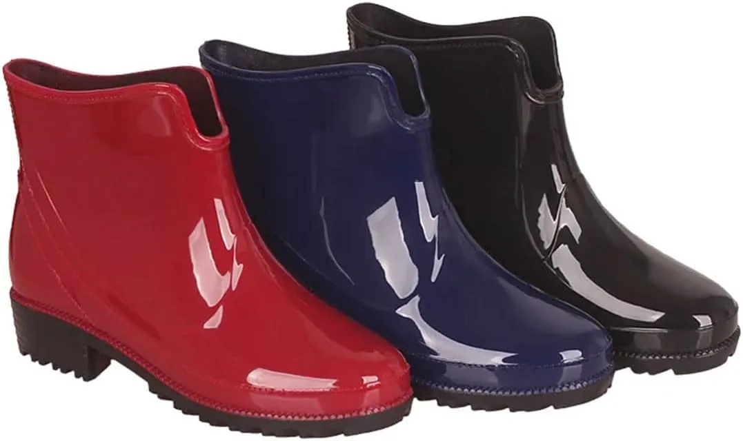 Women Rubber Boots For Ankle Rain Waterproof Jelly Boot Elastic Band Rainy Shoes