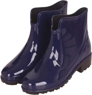 Women Rubber Boots For Ankle Rain Waterproof Jelly Boot Elastic Band Rainy Shoes