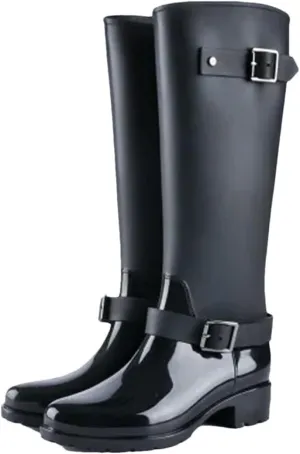 Women Shoes Punk Style Boots Zipper Shoes Tall Boots Rain Boots Large
