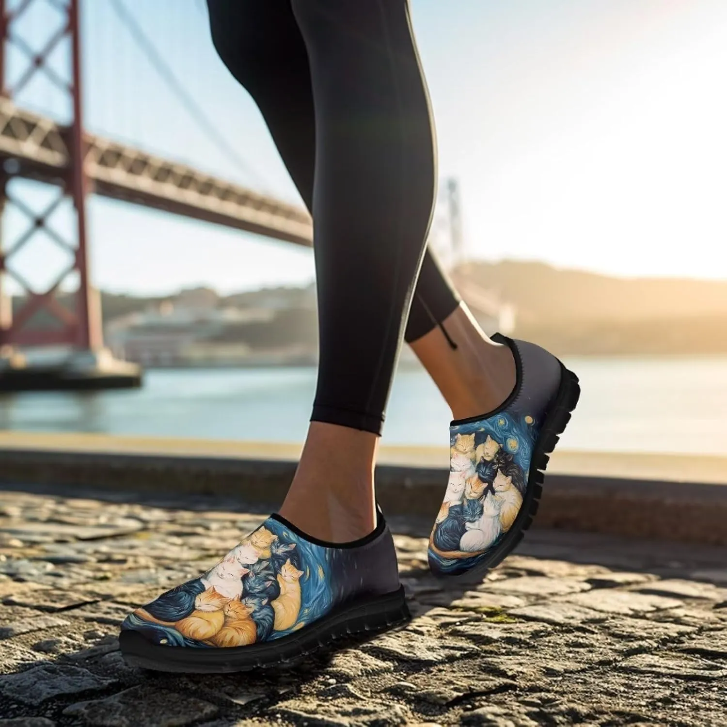 Women Slip On Sneakers Trendy Casual Shoes Womens Non Slip Walking Shoes