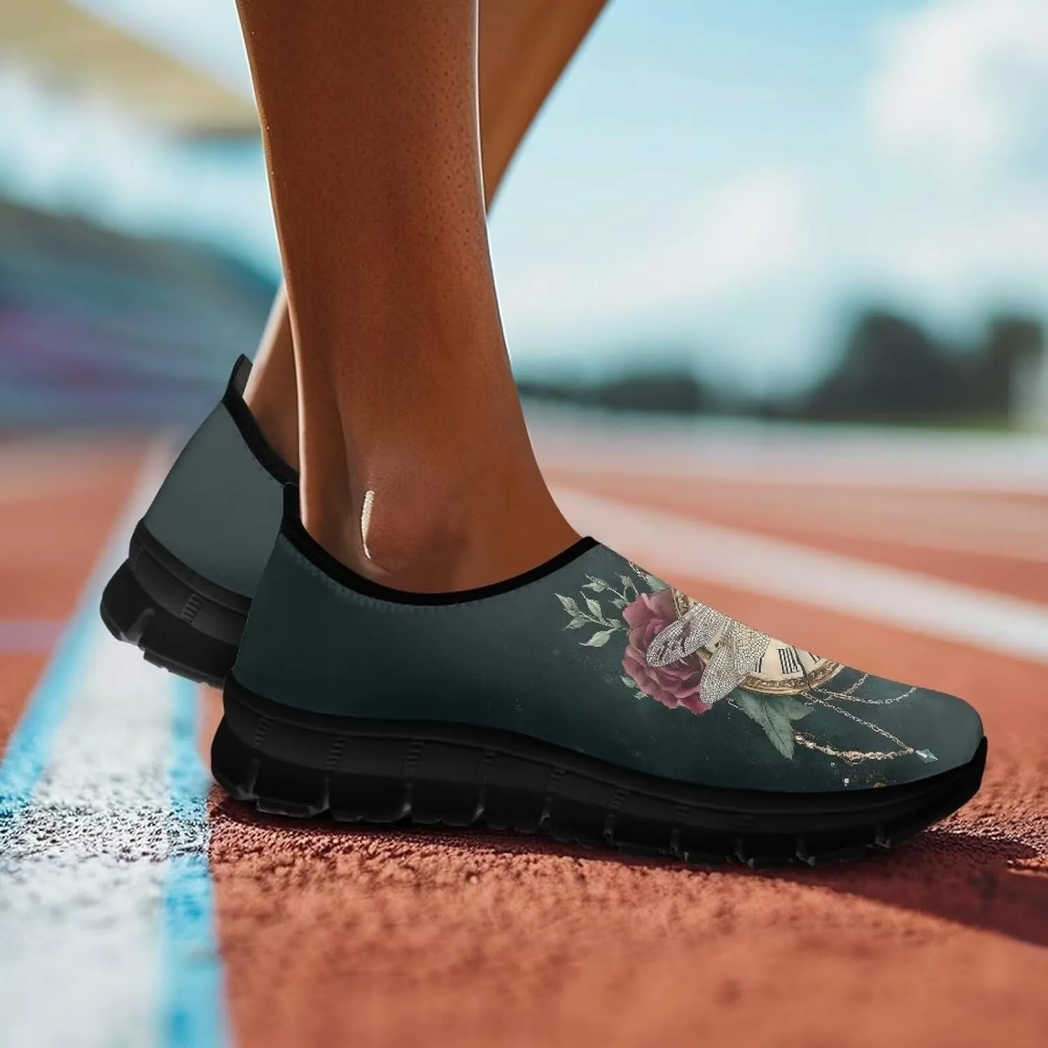 Women Slip On Sneakers Trendy Casual Shoes Womens Non Slip Walking Shoes