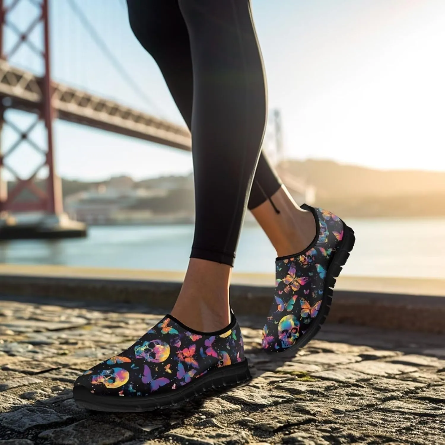 Women Slip On Sneakers Trendy Casual Shoes Womens Non Slip Walking Shoes