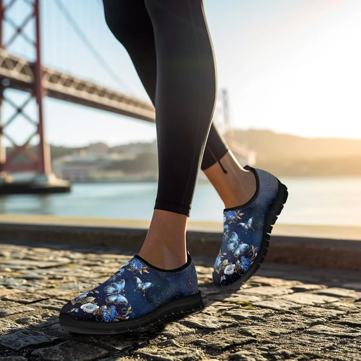 Women Slip On Sneakers Trendy Casual Shoes Womens Non Slip Walking Shoes