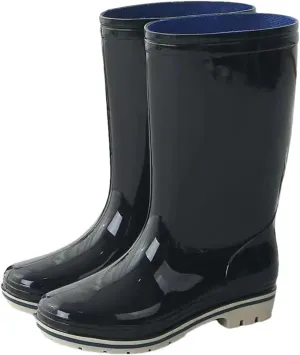Women's High Top Mid-Calf Low Heels Rain Shoes Soft Sole Non Slip Cover Foot Work Shoes