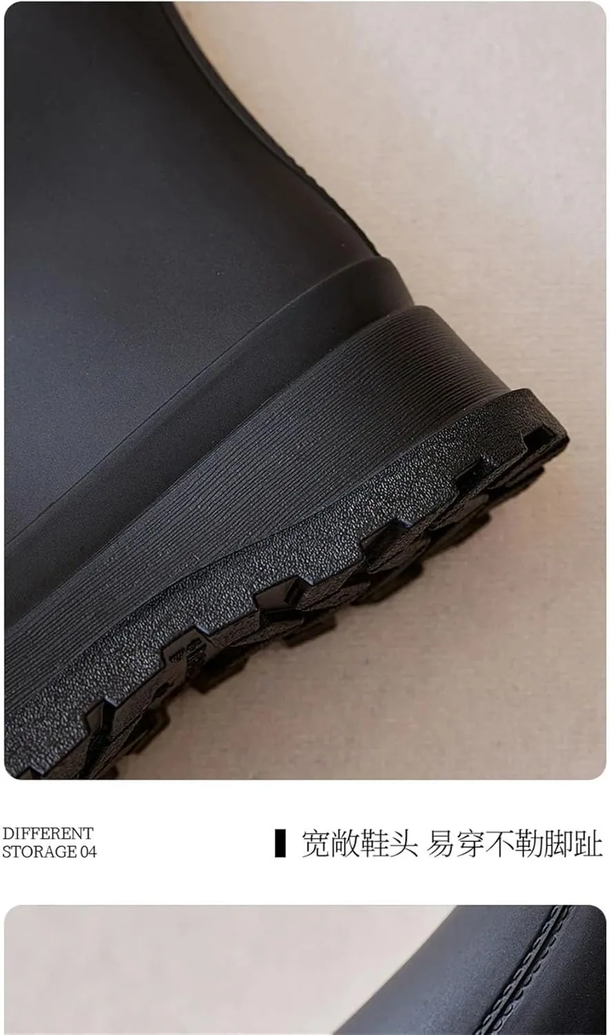 Women's High-Top Rain Boots Waterproof And Rain For Outdoor Travel And Camping Cotton Warm Boot