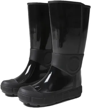 Women's Mid-High Tube Rain Boots Solid Color Anti-Slip Waterproof Shoes For