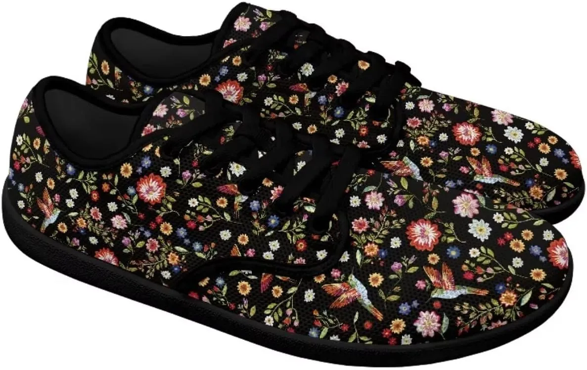 Women's Minimalist Barefoot Shoes Lightweight Mesh Sneakers Casual Walking Shoes Breathable Non-Slip Running Shoes Comfortable Low Top Footwear Work Flats