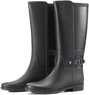 Women's Rain Boots With Buckles, High Shaft Rain Shoes That Are Anti-Slip And Waterproof