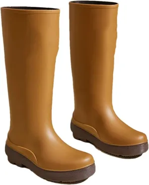 Women's Rain Shoes Waterproof Non-Slip Rain Boots Soft Soled Comfortable Rubber Shoes For