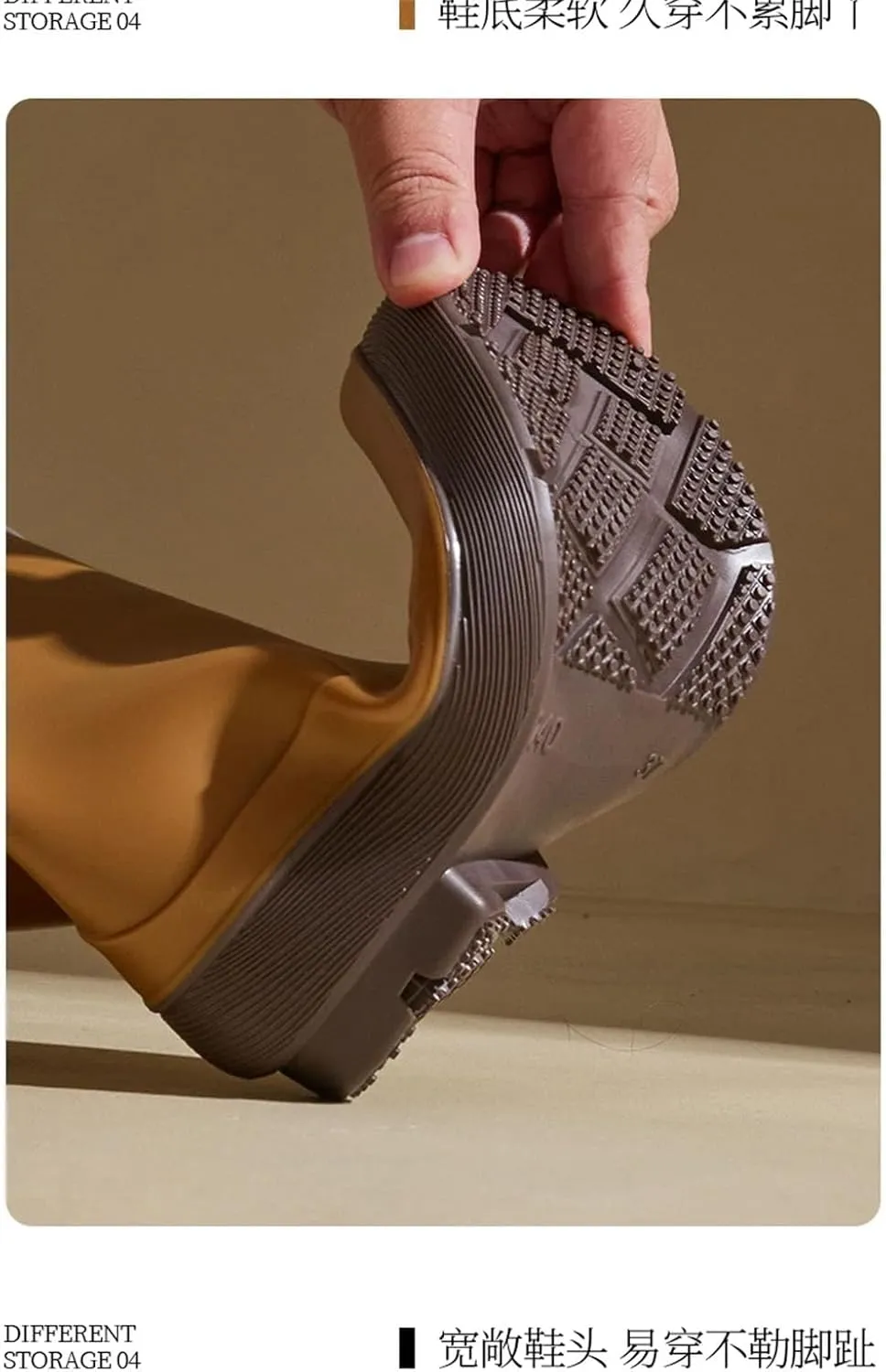 Women's Rain Shoes Waterproof Non-Slip Rain Boots Soft Soled Comfortable Rubber Shoes For