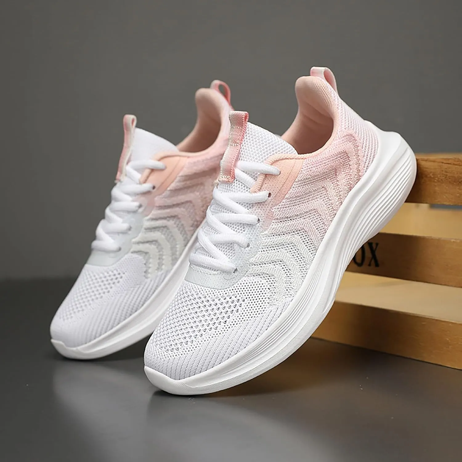 Womens Running Sneakers Breathable Lightweight Mesh Soft Sole Athletic Shoes Business Casual Non Slip Walking Sneakers