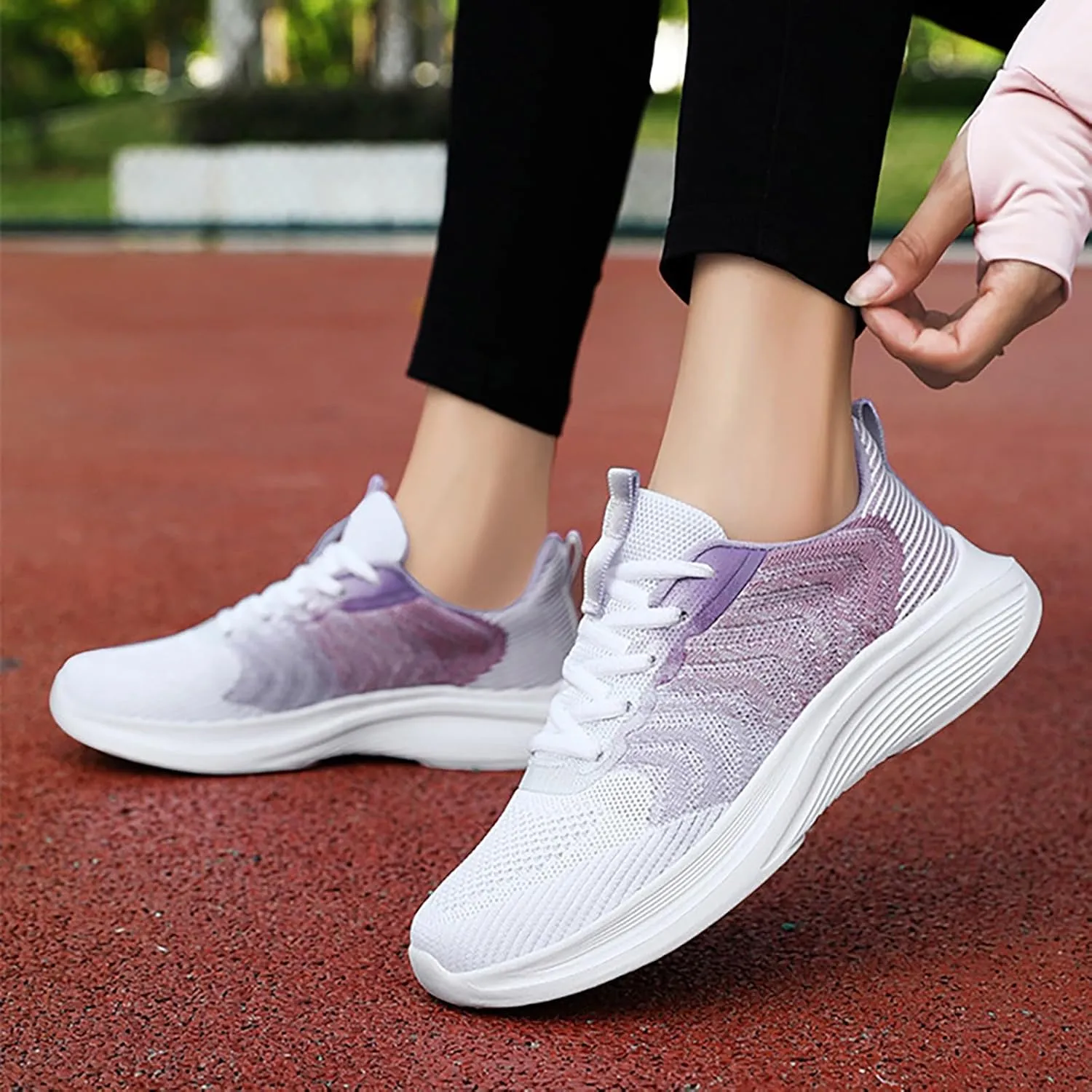 Womens Running Sneakers Breathable Lightweight Mesh Soft Sole Athletic Shoes Business Casual Non Slip Walking Sneakers