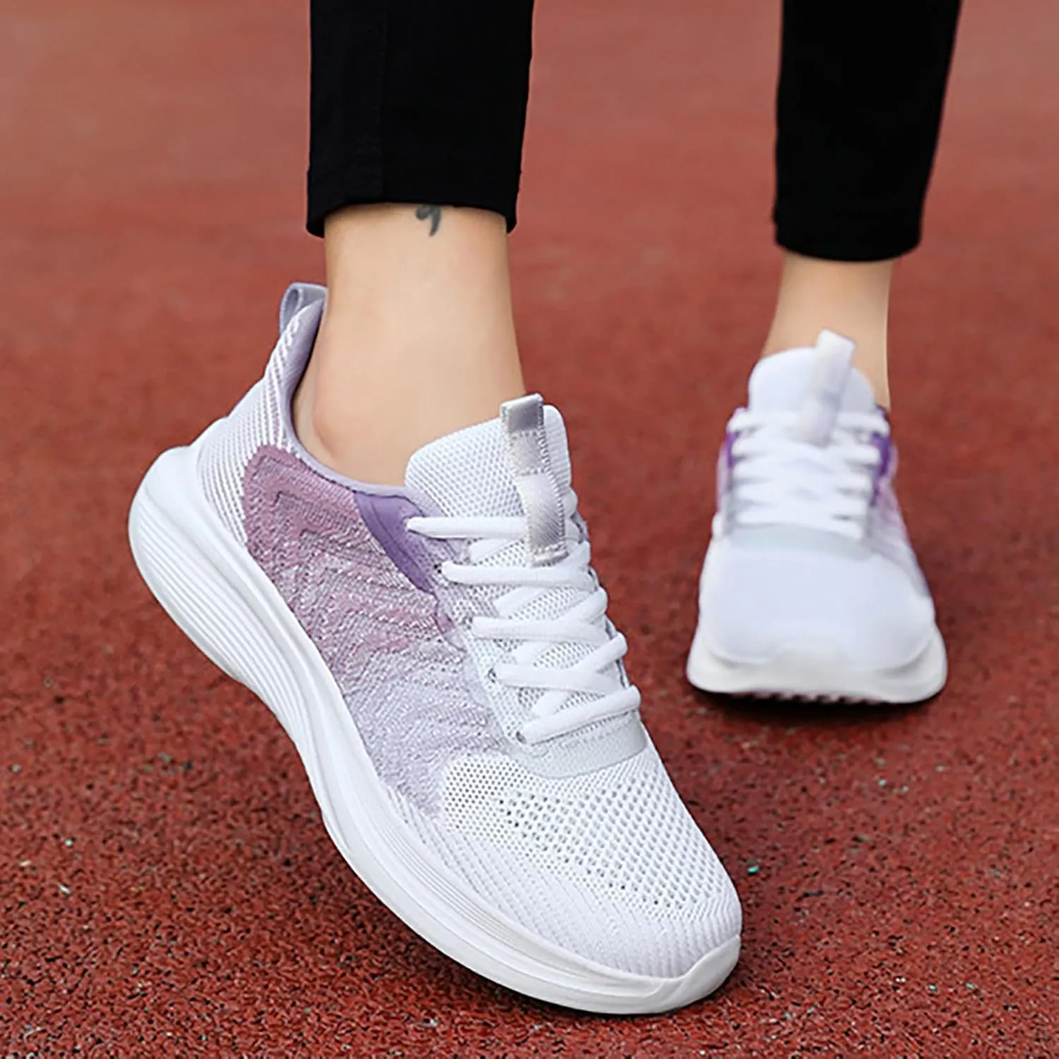 Womens Running Sneakers Breathable Lightweight Mesh Soft Sole Athletic Shoes Business Casual Non Slip Walking Sneakers