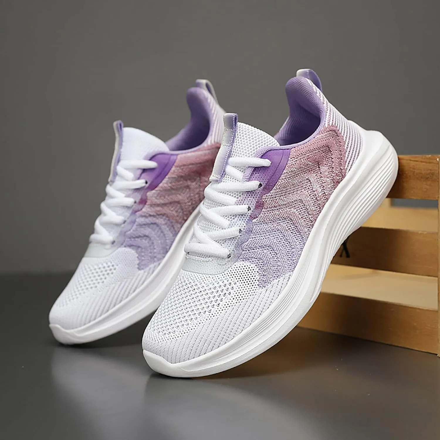 Womens Running Sneakers Breathable Lightweight Mesh Soft Sole Athletic Shoes Business Casual Non Slip Walking Sneakers