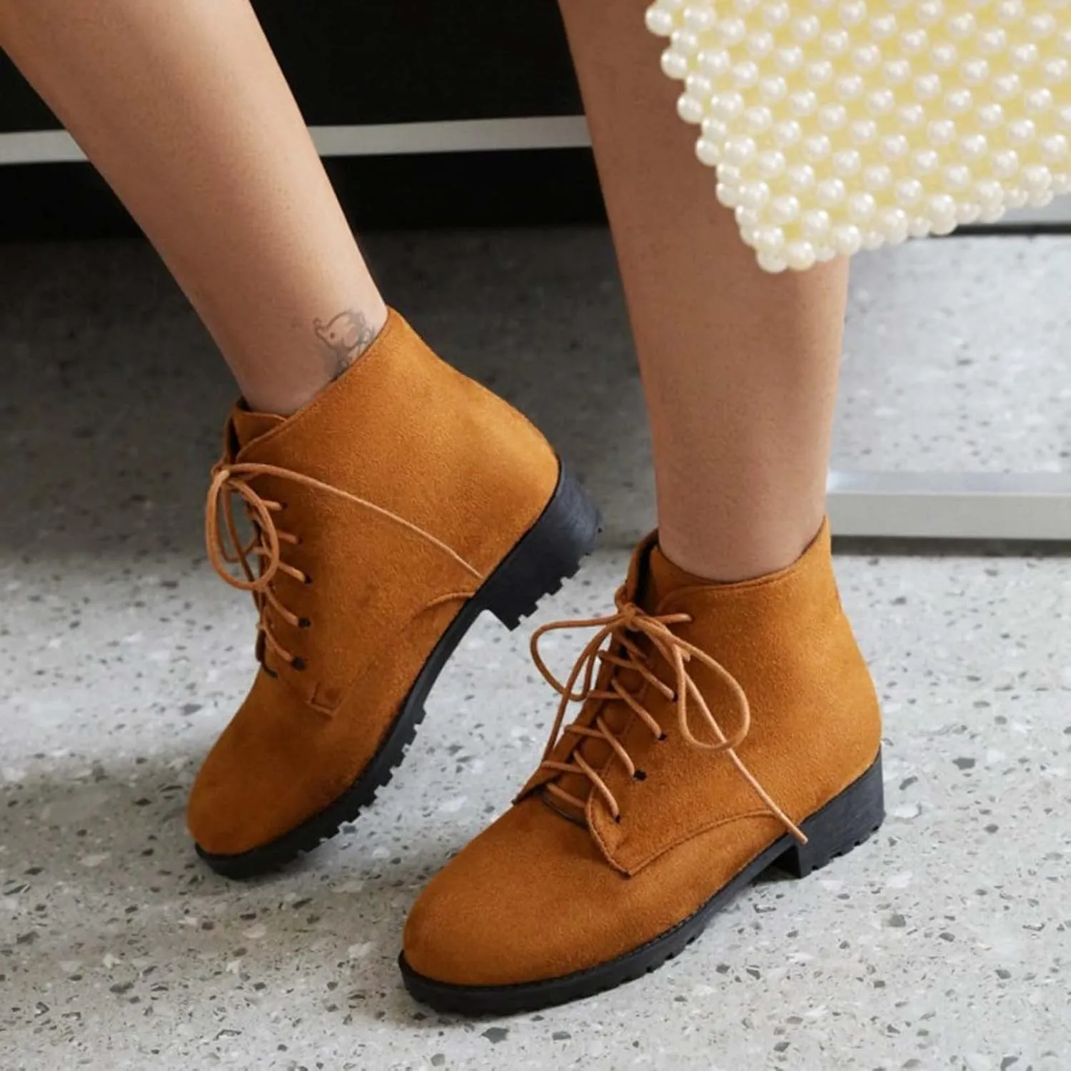 Womens Snow Boots Ankle Brown Booties with Heel Black Cowgirl Boots for Women Platform Bootie Ankle Boot Fashion Closed Head Low Heel Comfortable Pointed Toe