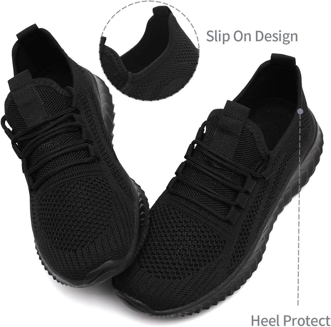 Womens Walking Shoes Casual Slip On Tennis Running Shoes Lightweight Breathable Non Slip Workout Athletic Gym Cross Training Sneakers