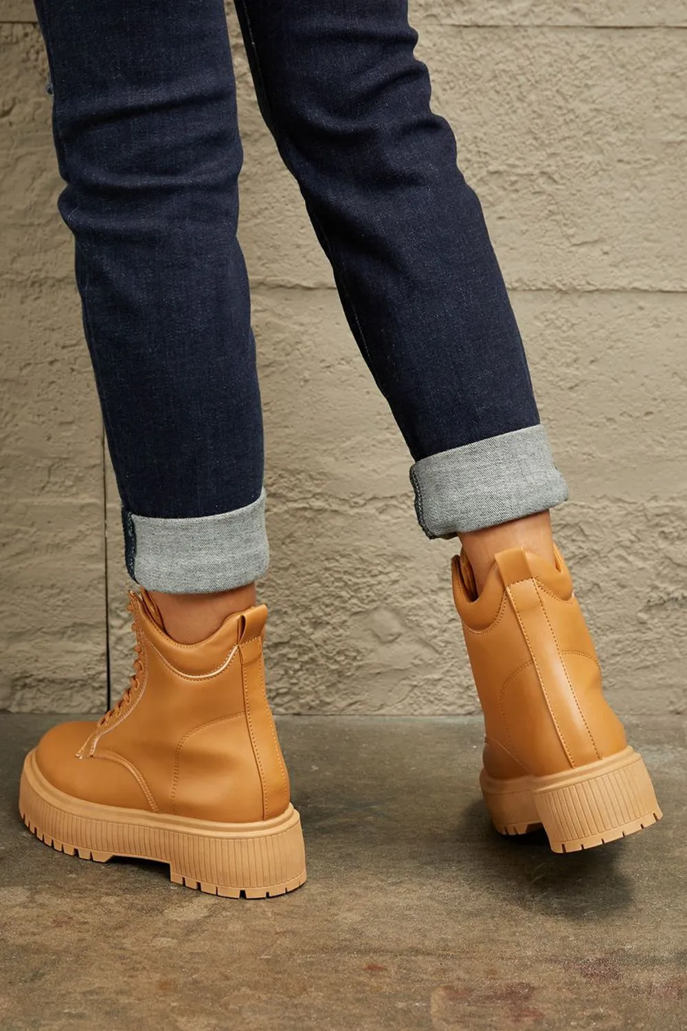 Woodland Wanderer Platform Combat Boots