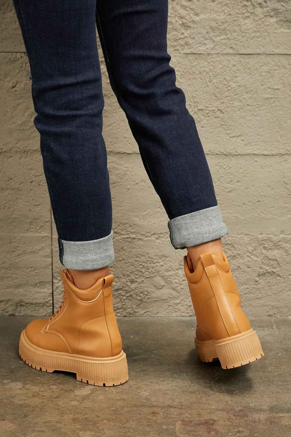 Woodland Wanderer Platform Combat Boots