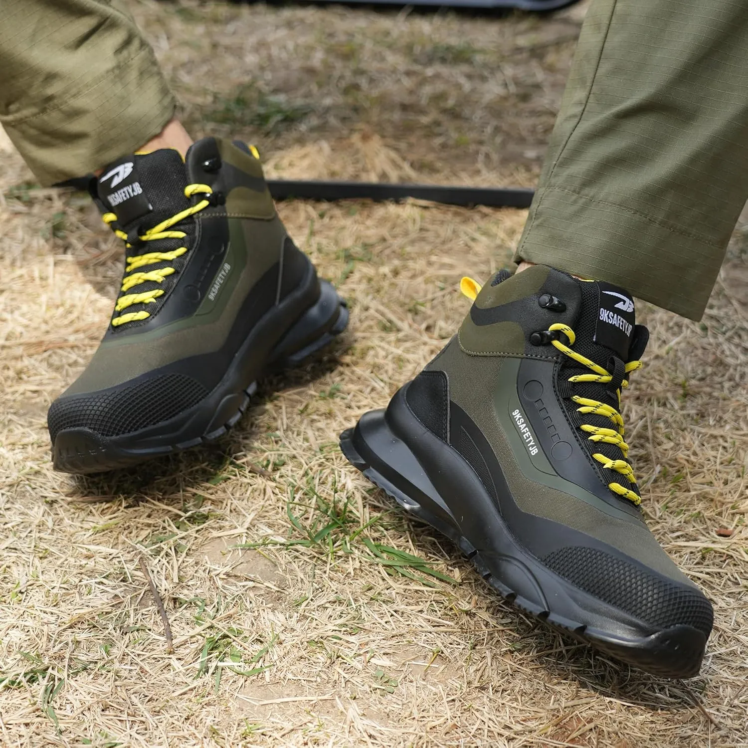 Work Safety Boots for Men and Women High Top Waterproof Lightweight Steel Toe Construction Shoes