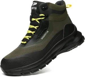 Work Safety Boots for Men and Women High Top Waterproof Lightweight Steel Toe Construction Shoes