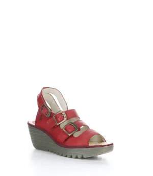 YORN388FLY CHERRY RED Round Toe Shoes