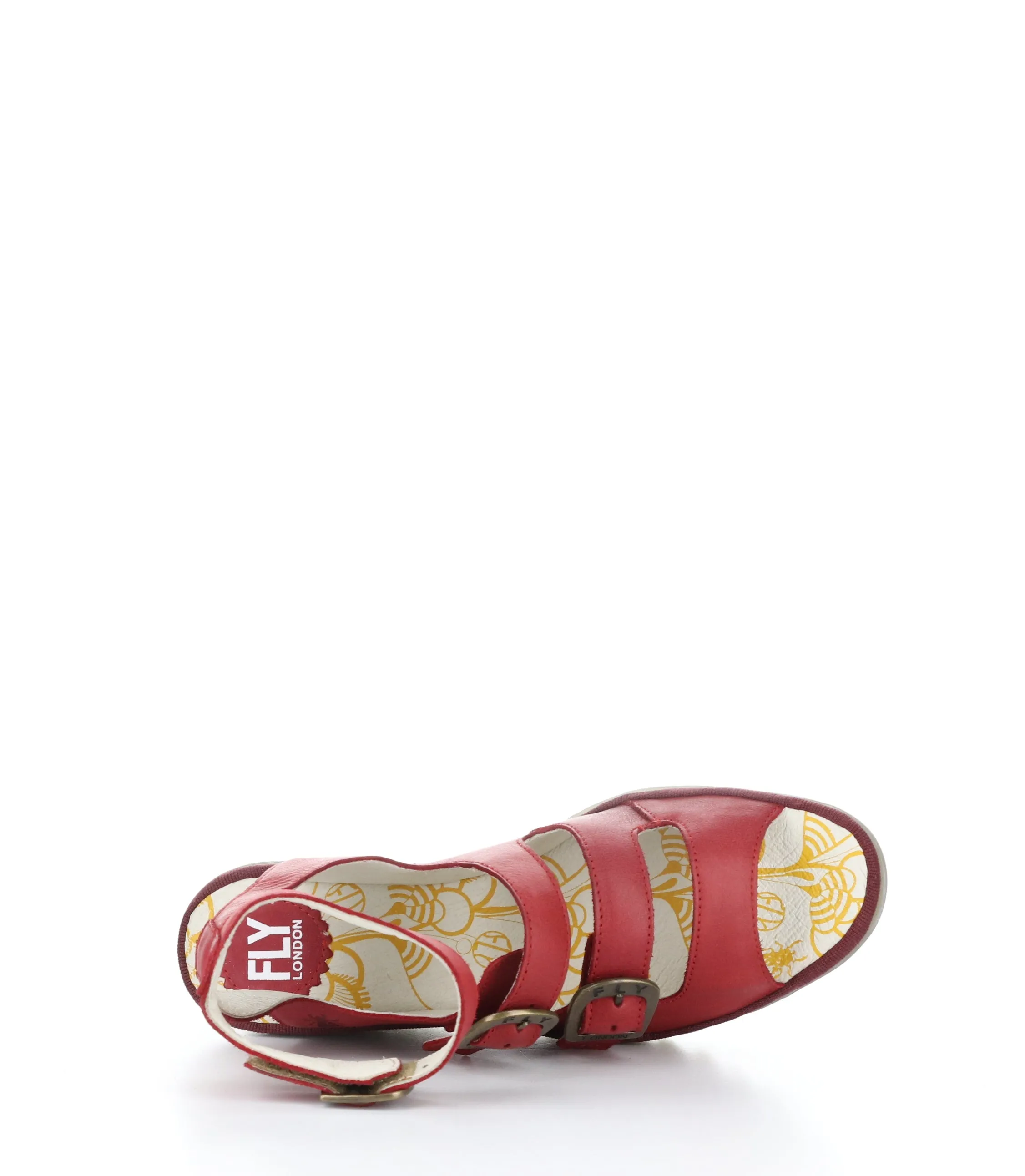YORN388FLY CHERRY RED Round Toe Shoes