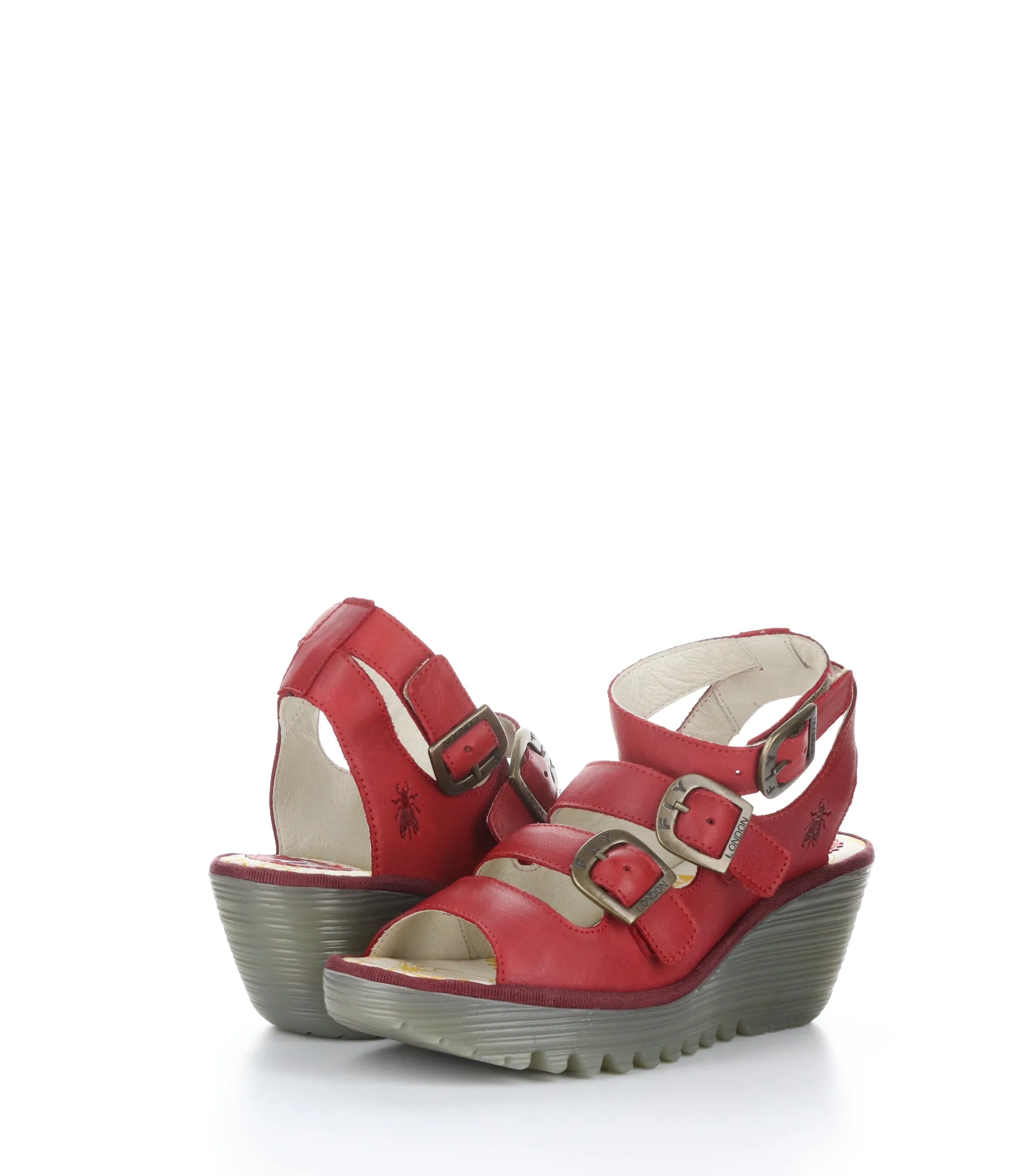 YORN388FLY CHERRY RED Round Toe Shoes