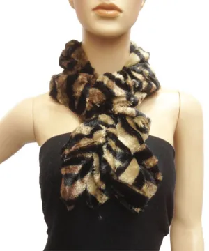 Zebra Faux Fur Neck Wrap-S13108